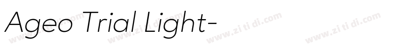 Ageo Trial Light字体转换